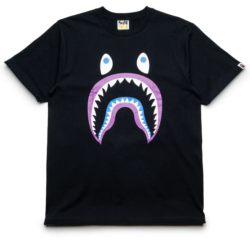 A Bathing Ape Colors Shark PONR Tee - Black