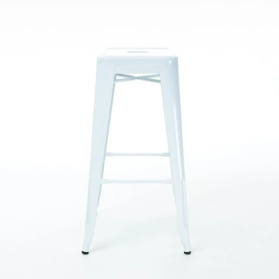 Legend Metalen barkruk wit - 65 cm - set van 2