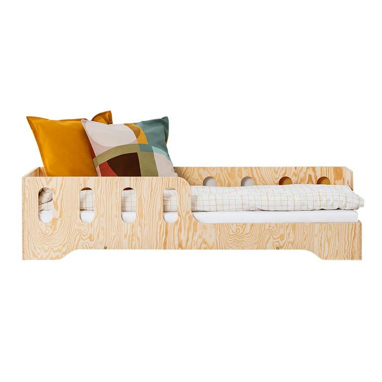 ESTELLE - Lit 90x200 entrée droite sommier inclus naturel