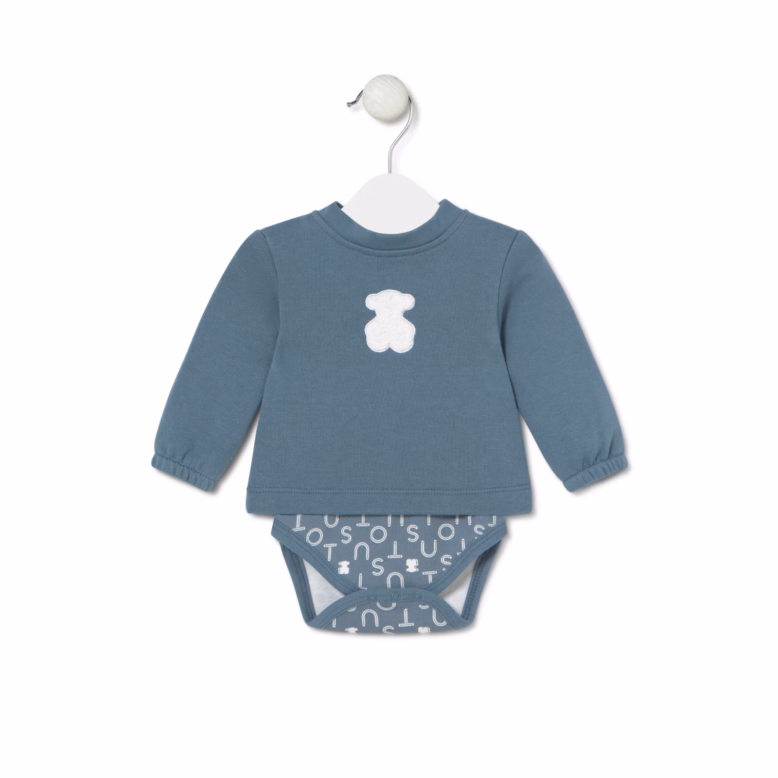 Body con blusa de bebé soft marino