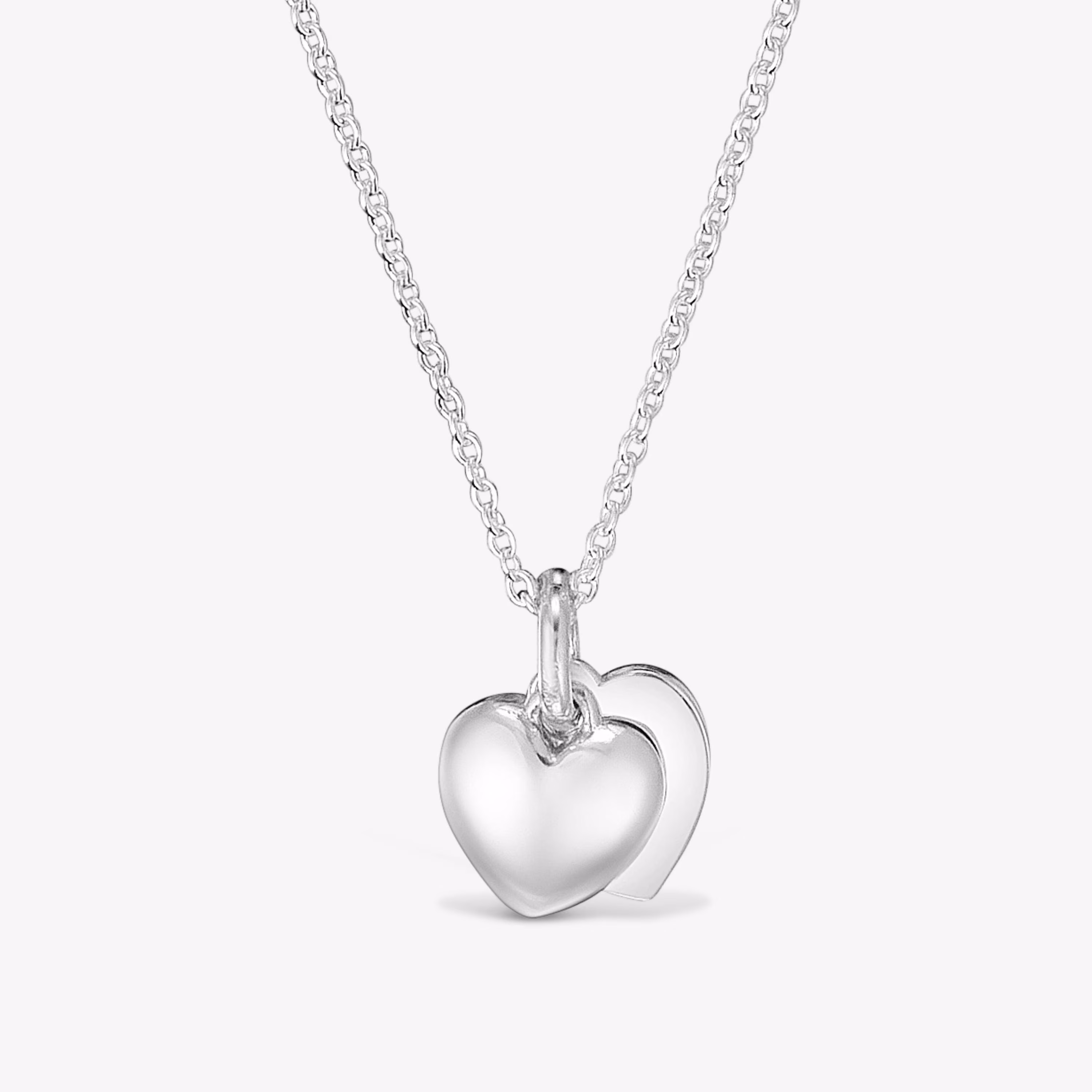 Collar de plata doble corazón 9 mm TOUS Flechazo
