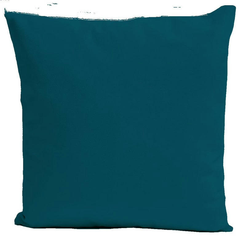 - Coussin uni velours bleu prusse  40x40cm