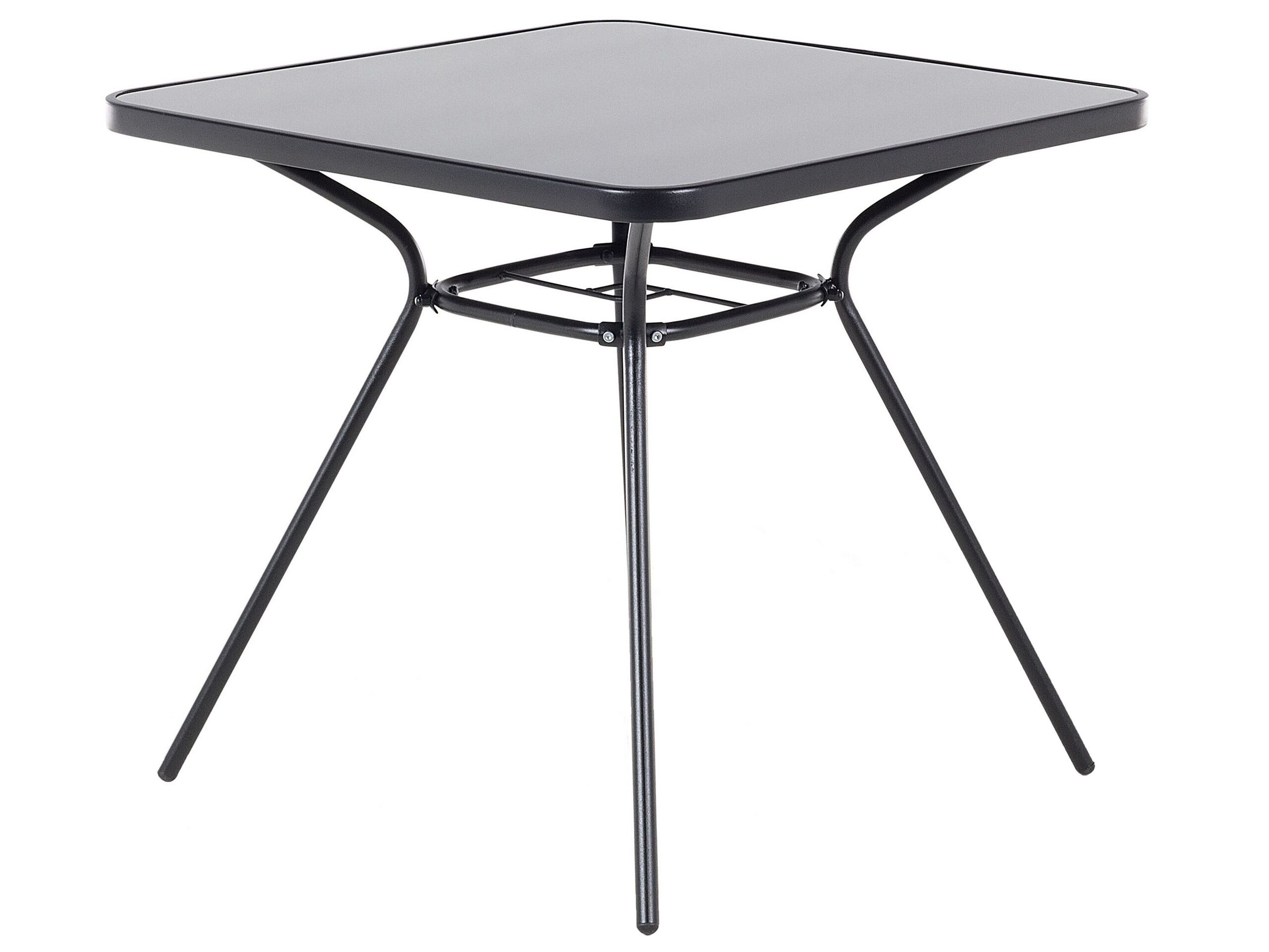 Stół ogrodowy metalowy 80x80 czarny