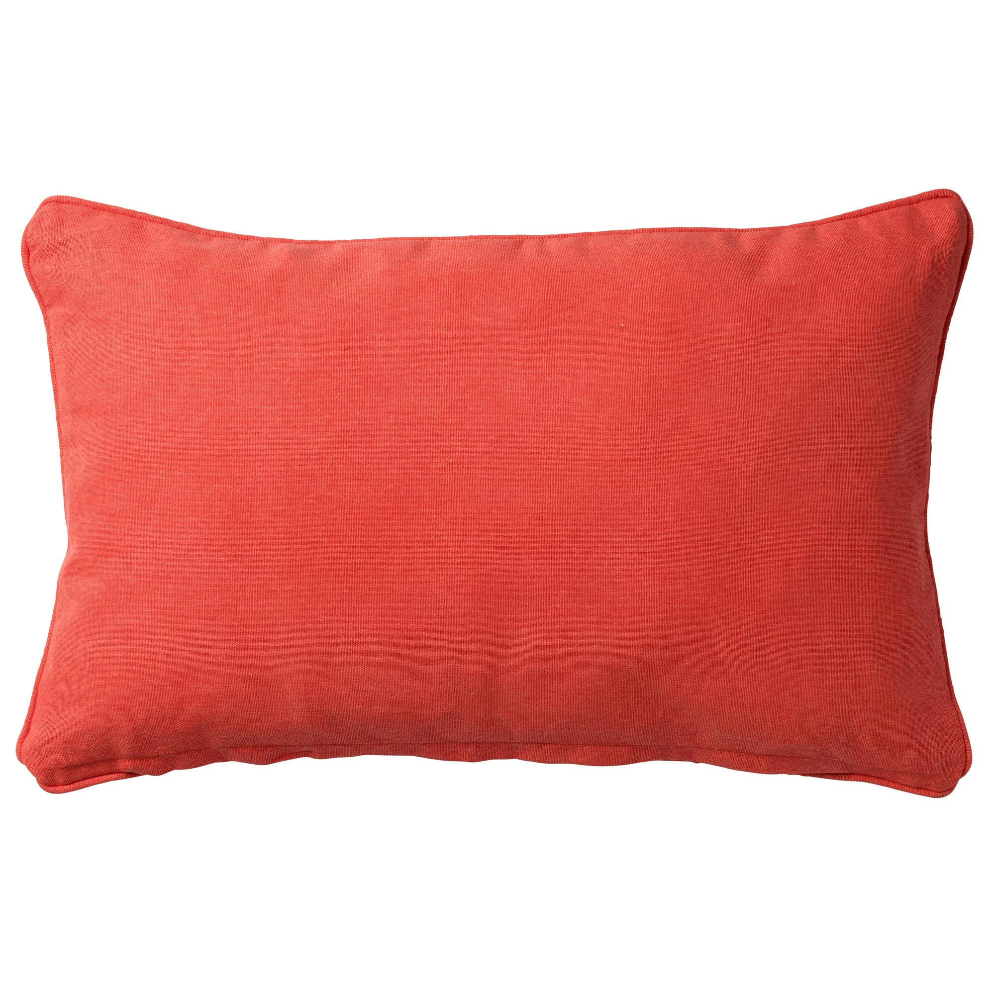 - Housse de coussin rouge doux-30x50 cm avec motif rayé