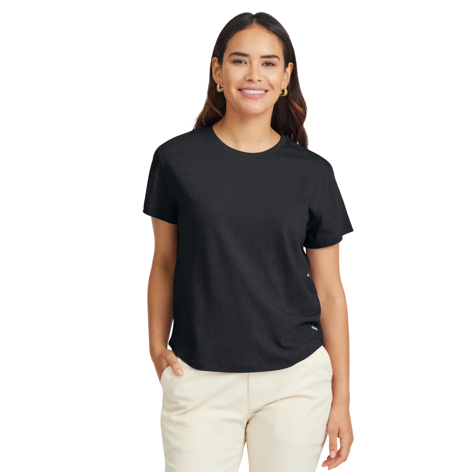 Women's Soft Merino Tee - True Black
