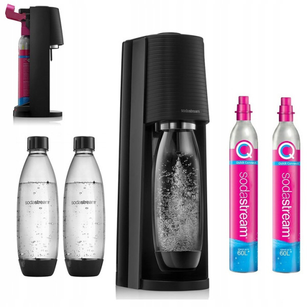 Saturator SodaStream Terra czarny zestaw 2butelki   2 naboje