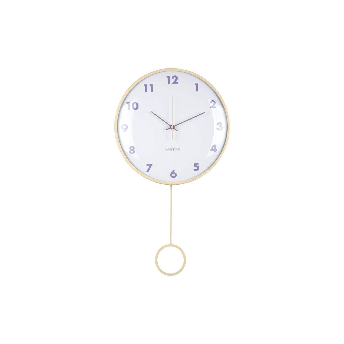 Karlsson wandklok Cheeky Dome - geel - 7.1x35.5x61.5cm