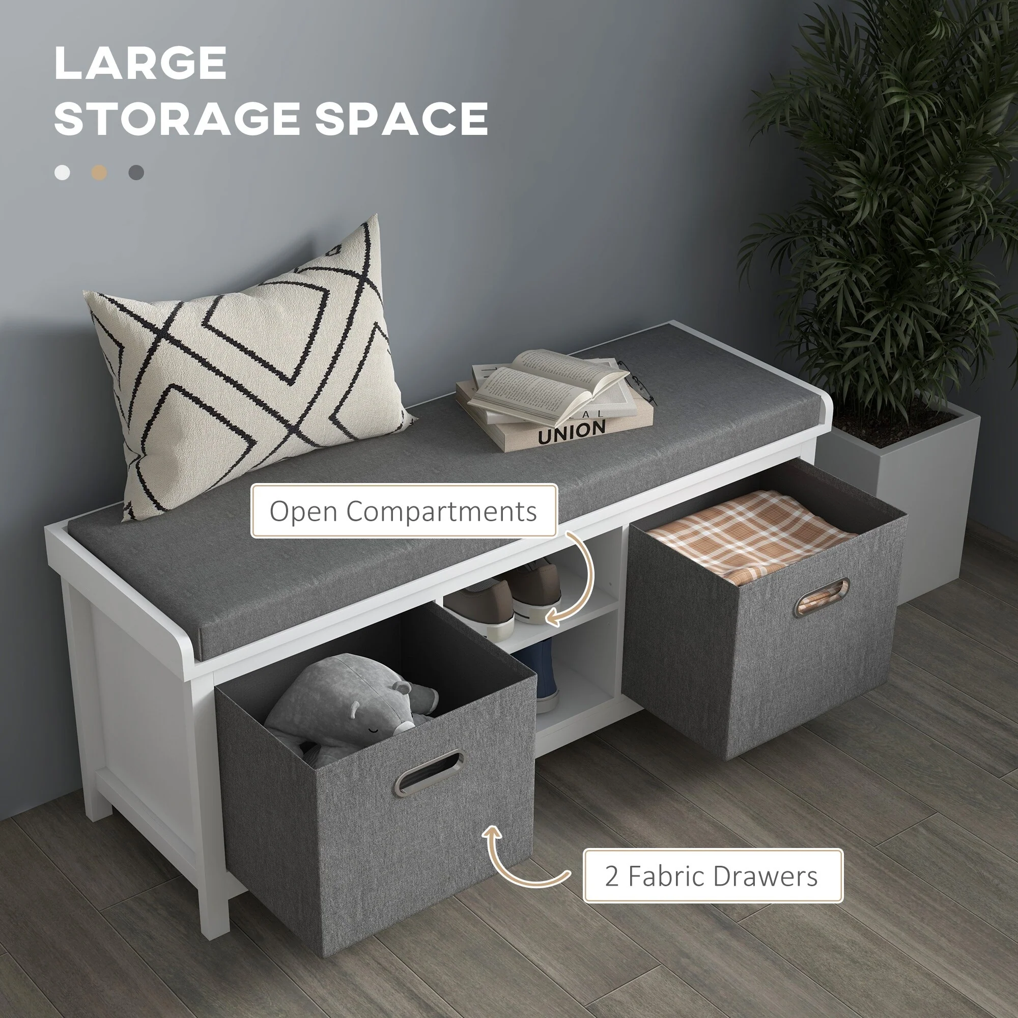 Shoe Bench with Cushion