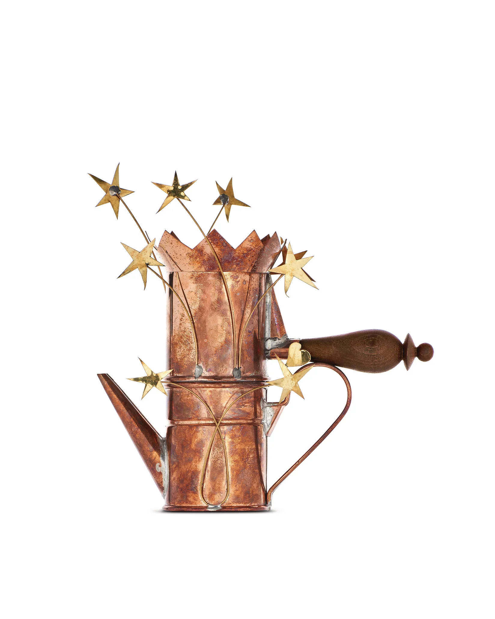 Caffettiera con cuore e stelle