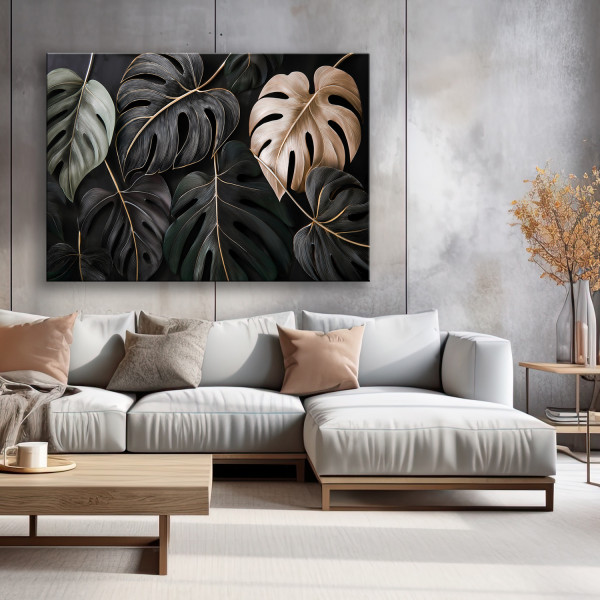 Feeby Obraz na płótnie, Monstera Liście RoślinyTropikalne 60x40