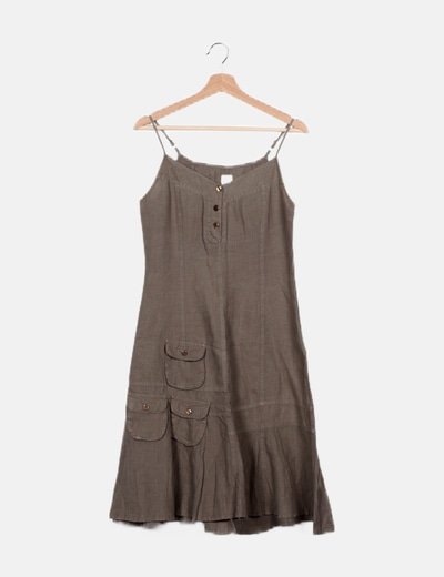 Camaïeu casual dress Flowing Material|Linen