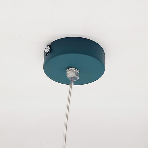 LUMICOM - BOIS Suspension, 1XE27, max 42W, métal, bleu méditerranéen/traffic white, D40cm