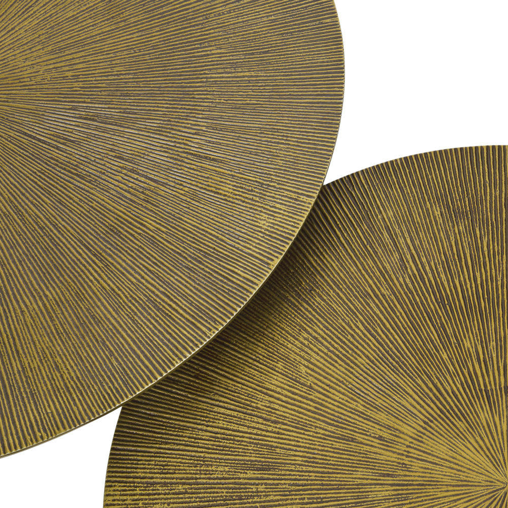 Trass - Tables gigognes en métal noir et coloris laiton