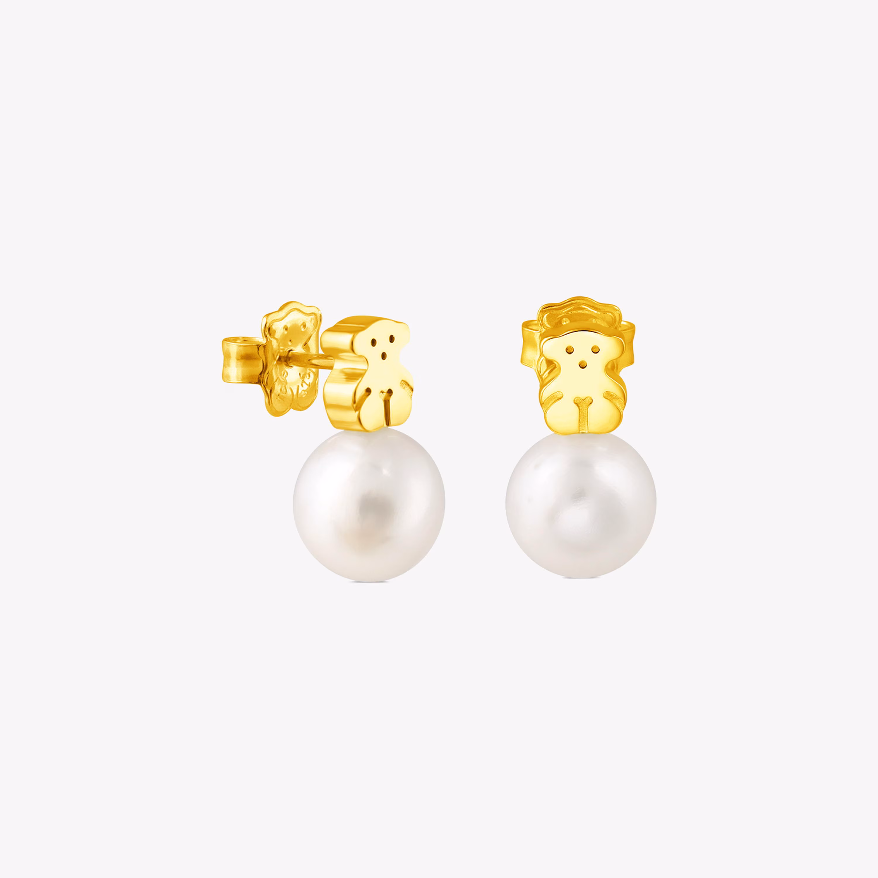 Pendientes de oro y perlas cultivadas motivo oso Sweet Dolls