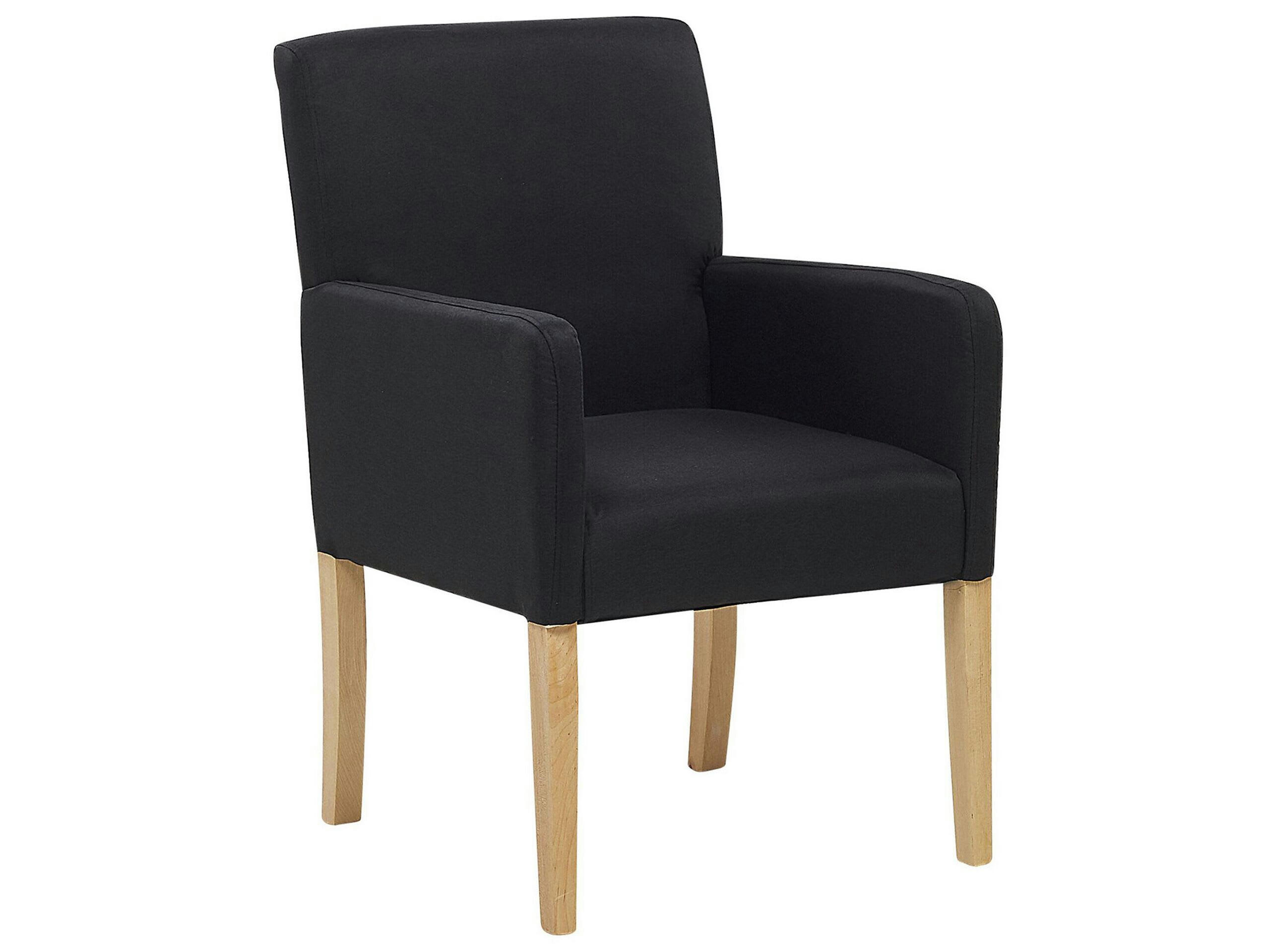 ROCKEFELLER - Chaise de salle à manger en tissu noir
