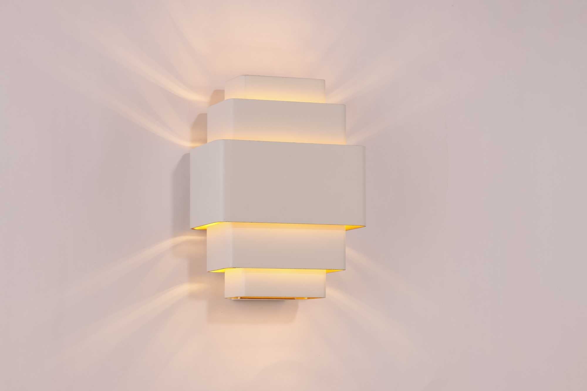 Artdelight Wandlamp Layers B 20 cm wit goud