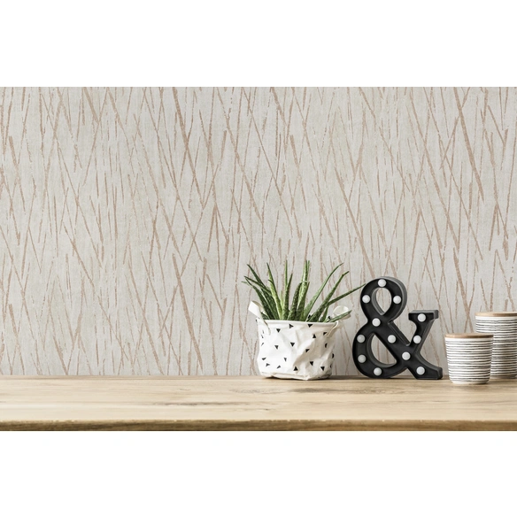 Vliestapete, BxL: 53 x 1005 cm, beige
