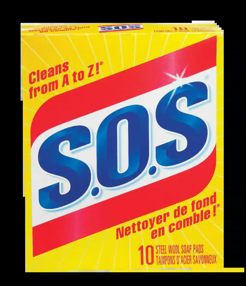 SOS All-Purpose No-Scratch Steel Wool Soap Pads / Scrub Sponges, 10-pk