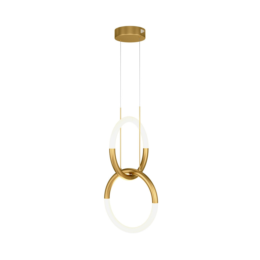 Lampa wisząca NODE mosiężno-złota LED 2x18W Ciepła biel 1200lm Maytoni