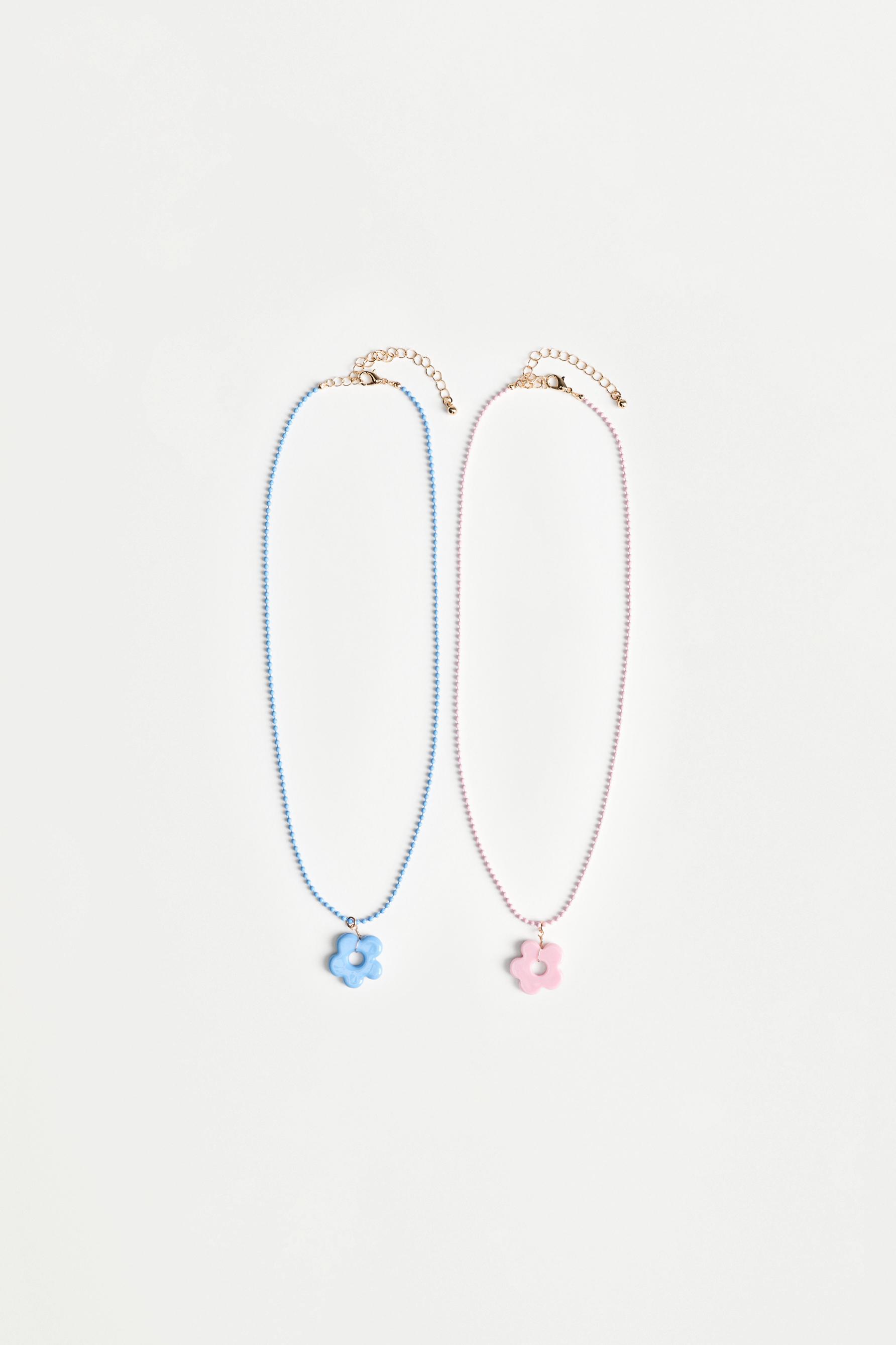 Collares colgante flor (Pack 2)