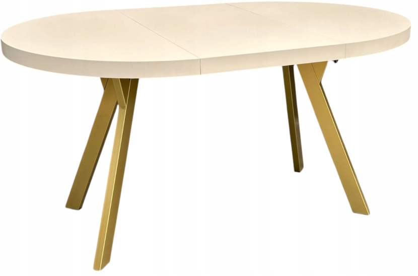 Stół okrągły 90 cm rozkładany do 190 cm KASZMIR   ZŁOTE nogi metal Y
