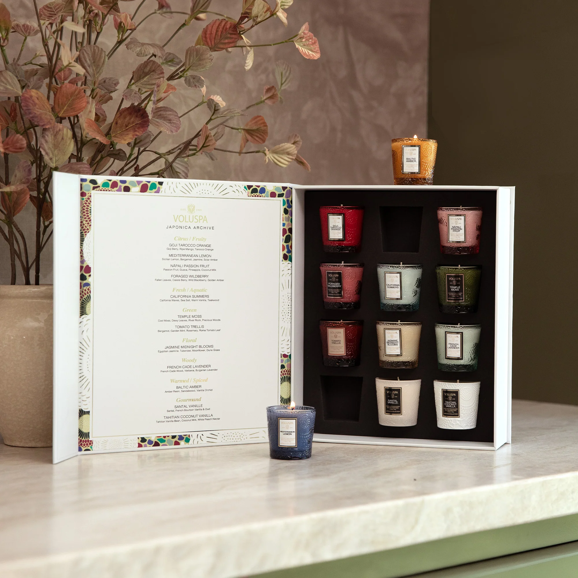 Japonica Archive - 12 Votive Gift Set