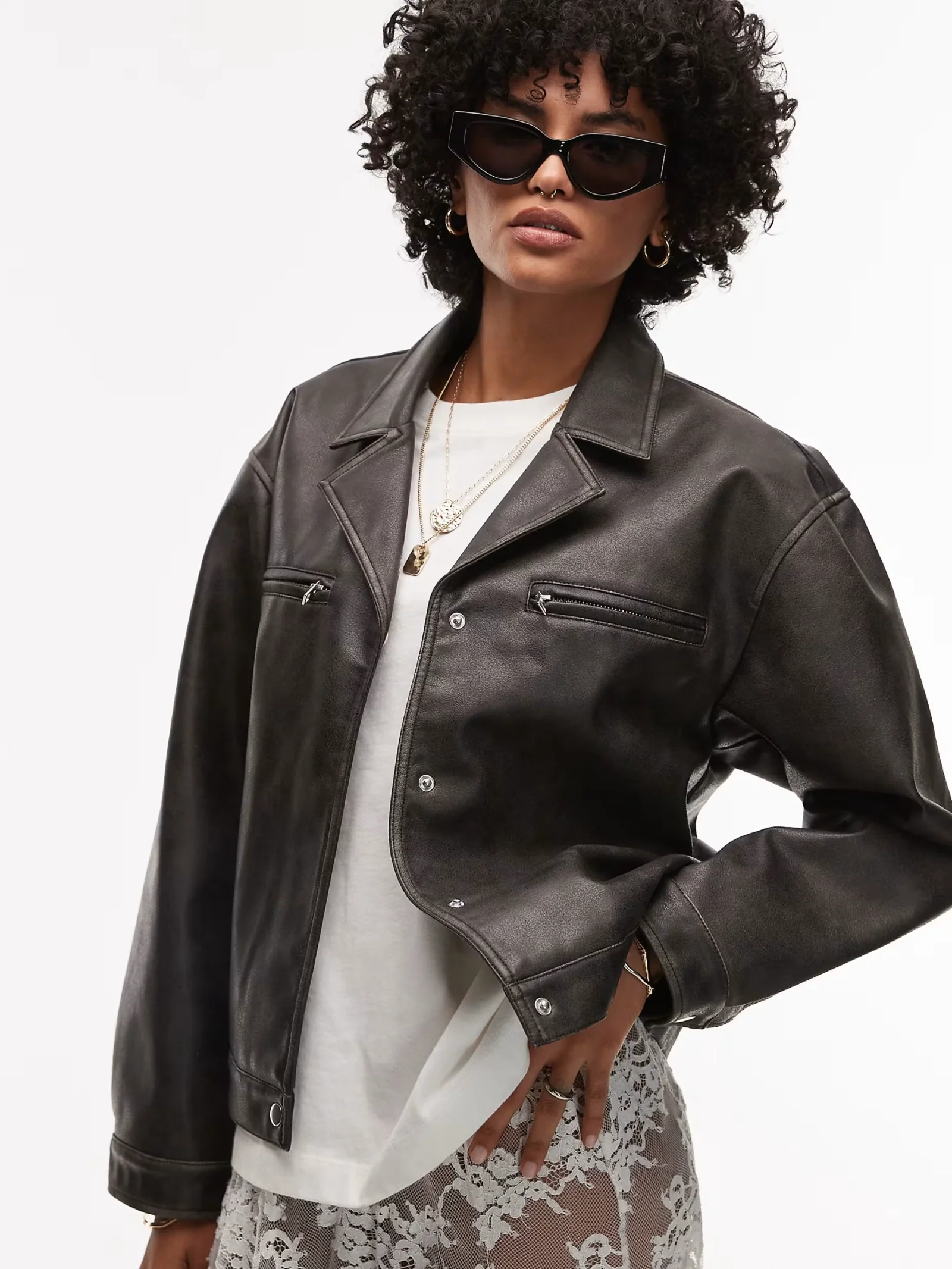 Faux Leather Jacket