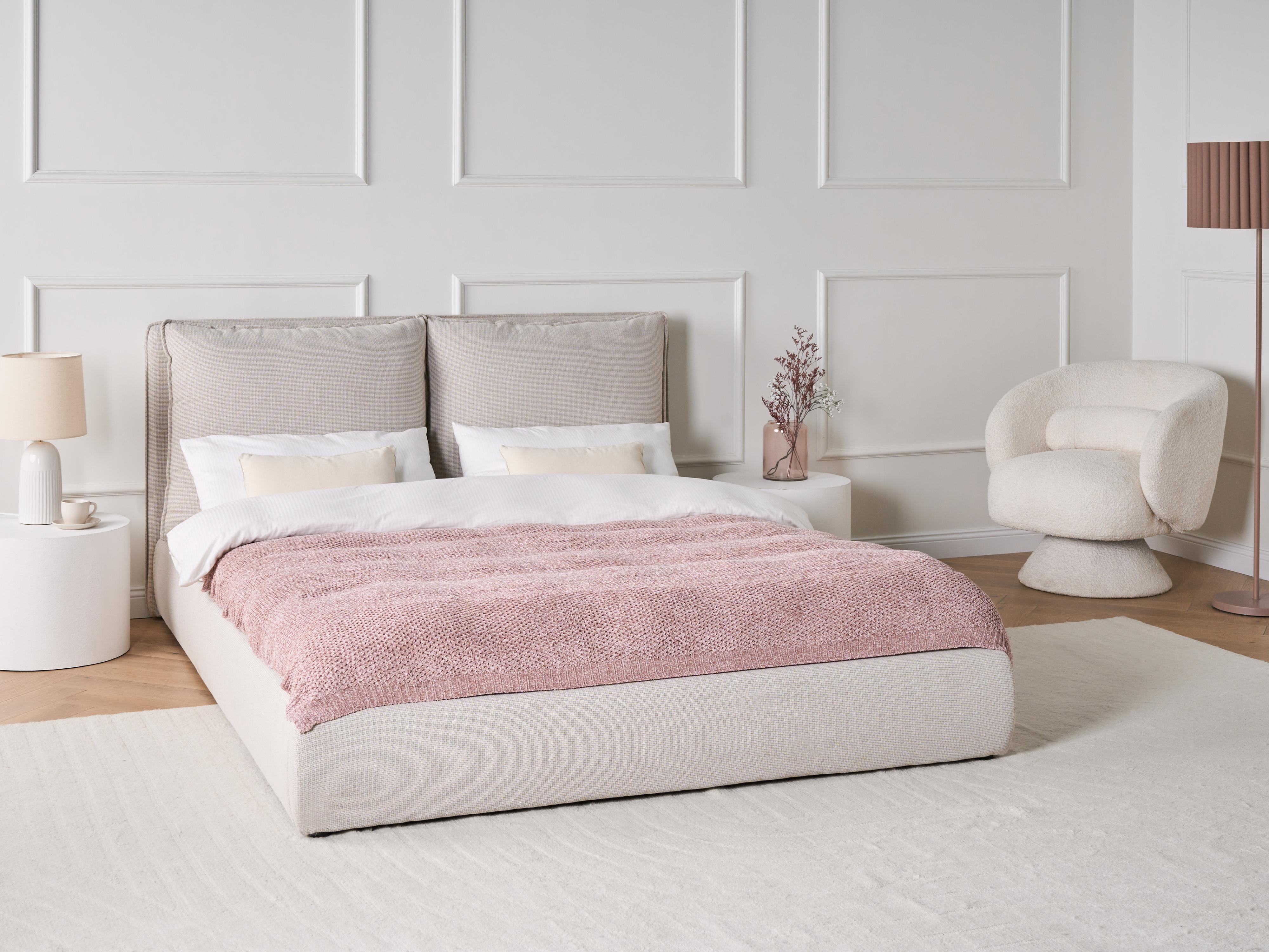 Bed Fabric BAJONNA 160 x 200 cm (EU King Size) Beige
