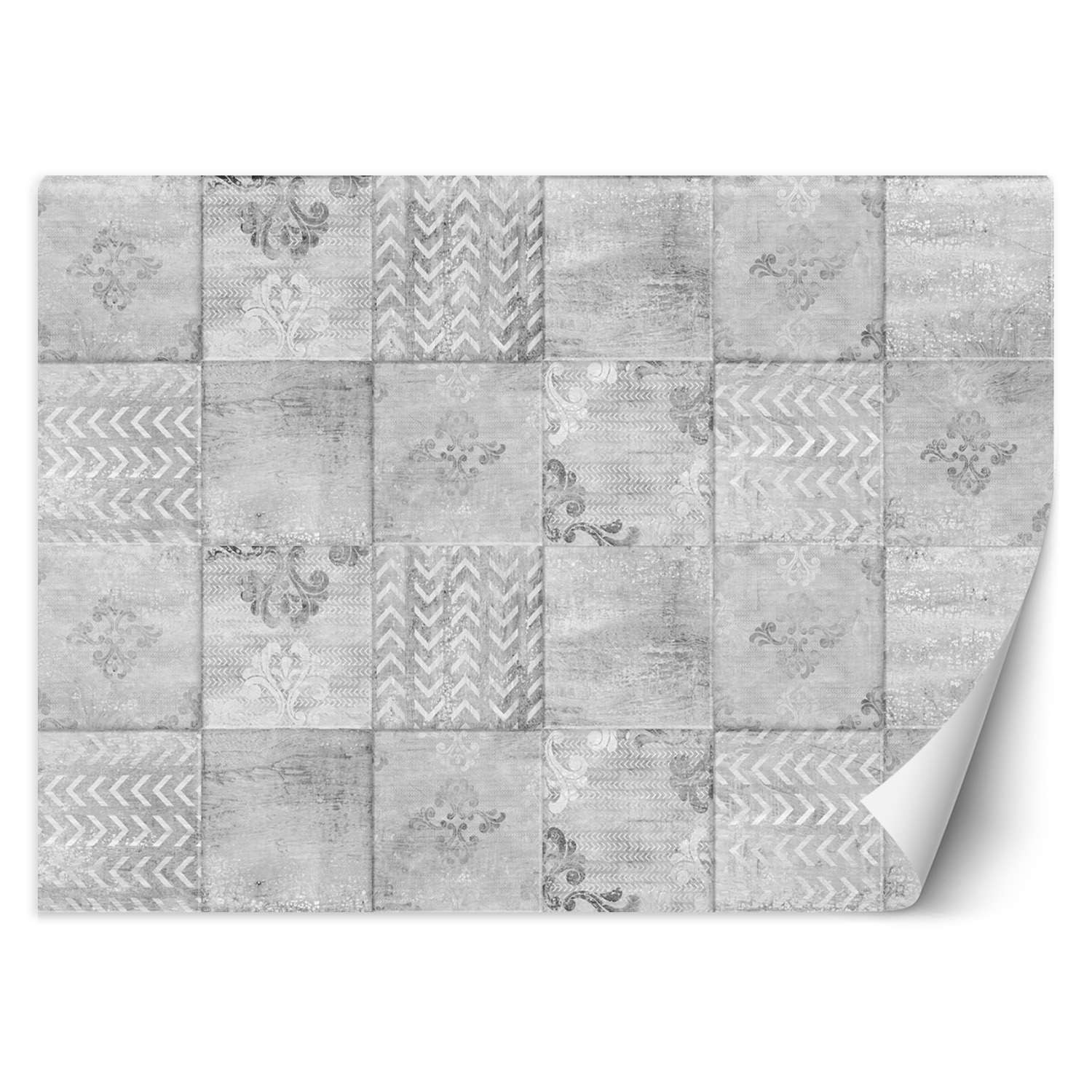 Feeby Fototapeta, Minimalistyczne kafelki w szarości 150x105