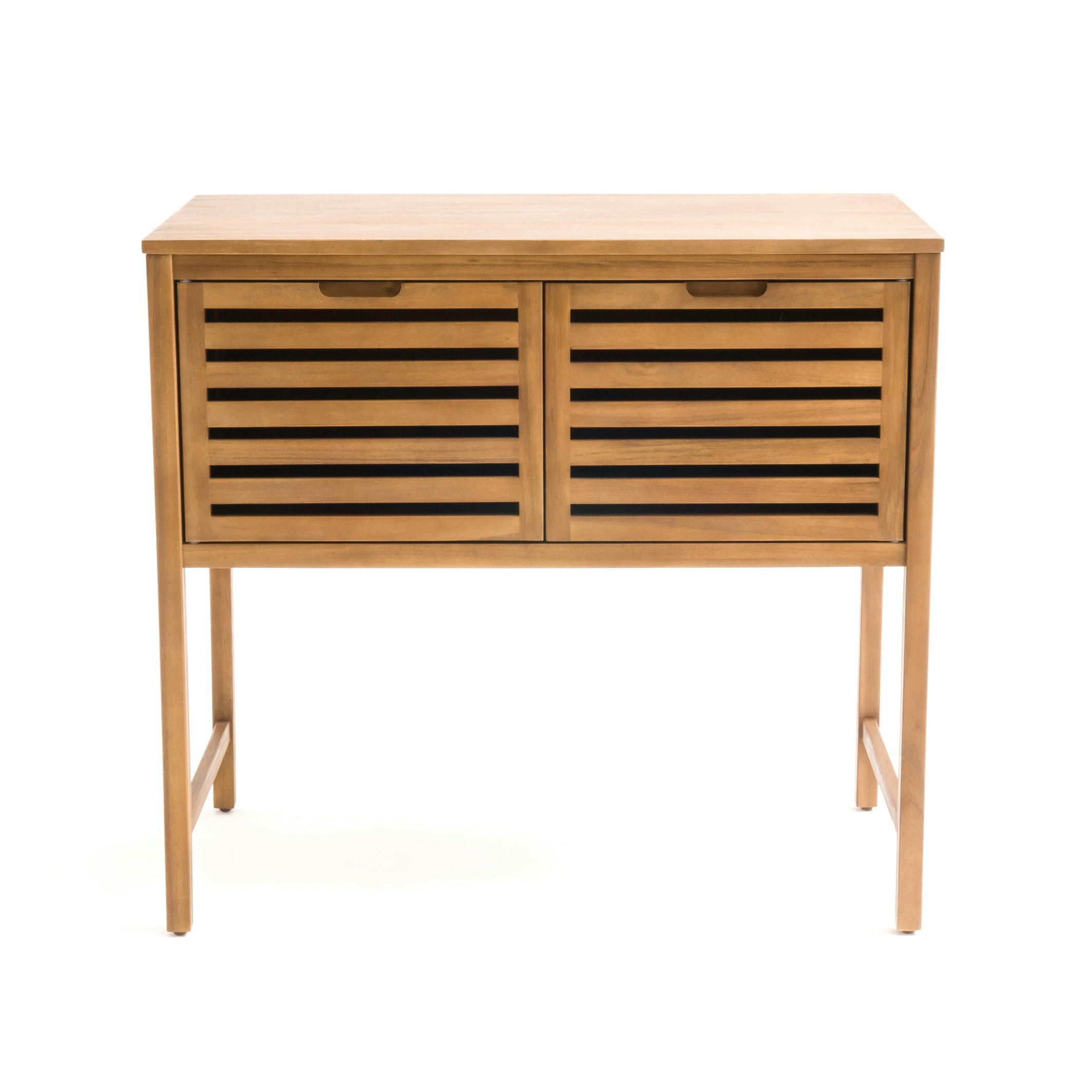 Meuble sous vasque Hauméa, acacia, L90 cm