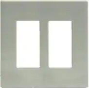 Atron Electro Industries DP42354RR Screwless Double Rocker Style Switch Plate, 2 Gang, White