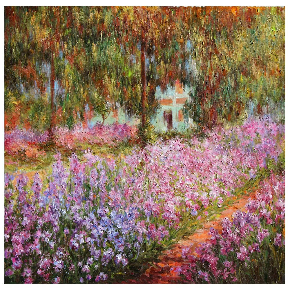 - Tableau Le Jardin à Giverny Claude Monet 90x90cm