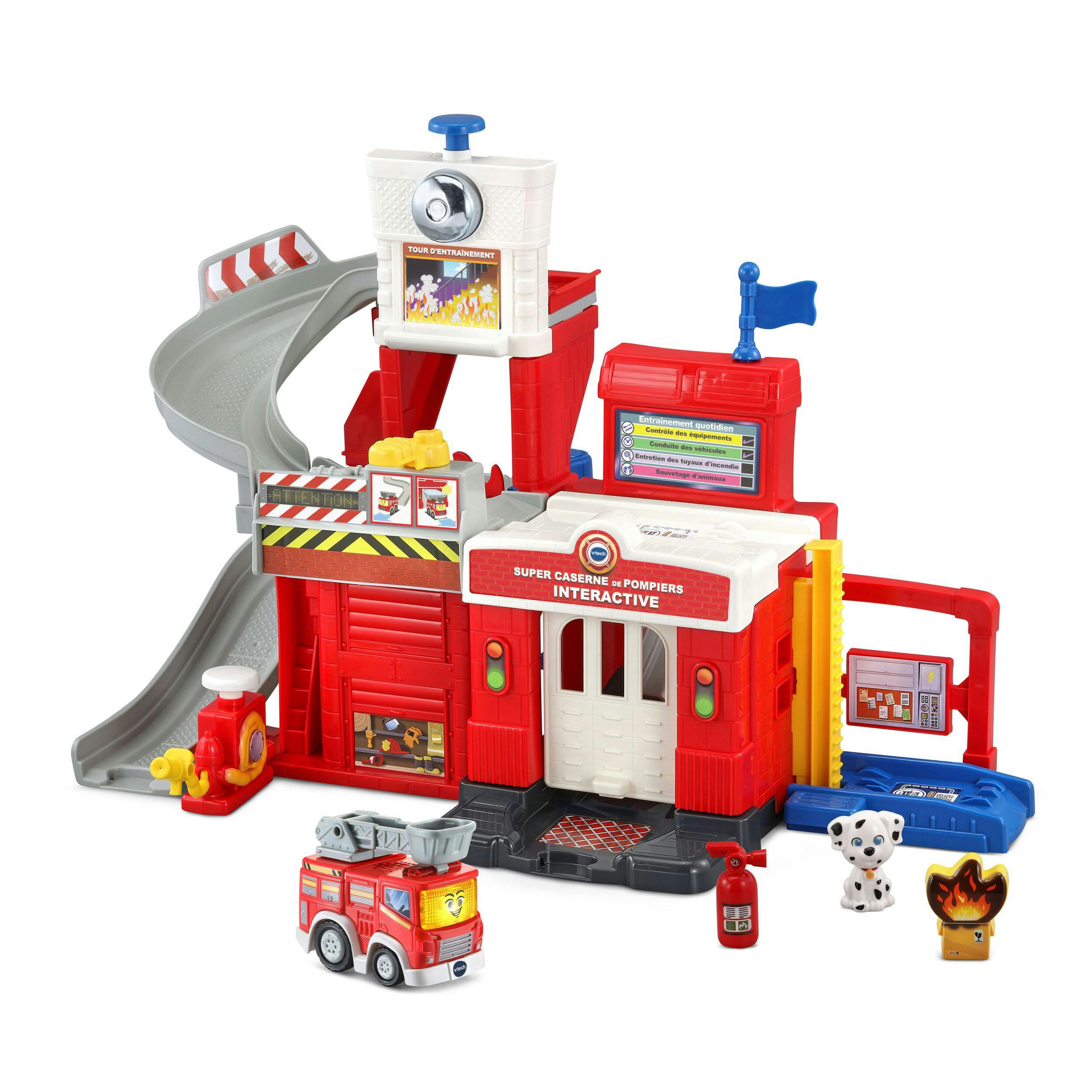VTech Go! Go! Smart Wheels Race Rescue Firehouse Track, French