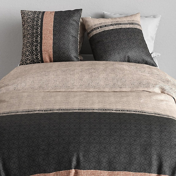 Housse de couette 240x220   2 taies en coton 57 fils