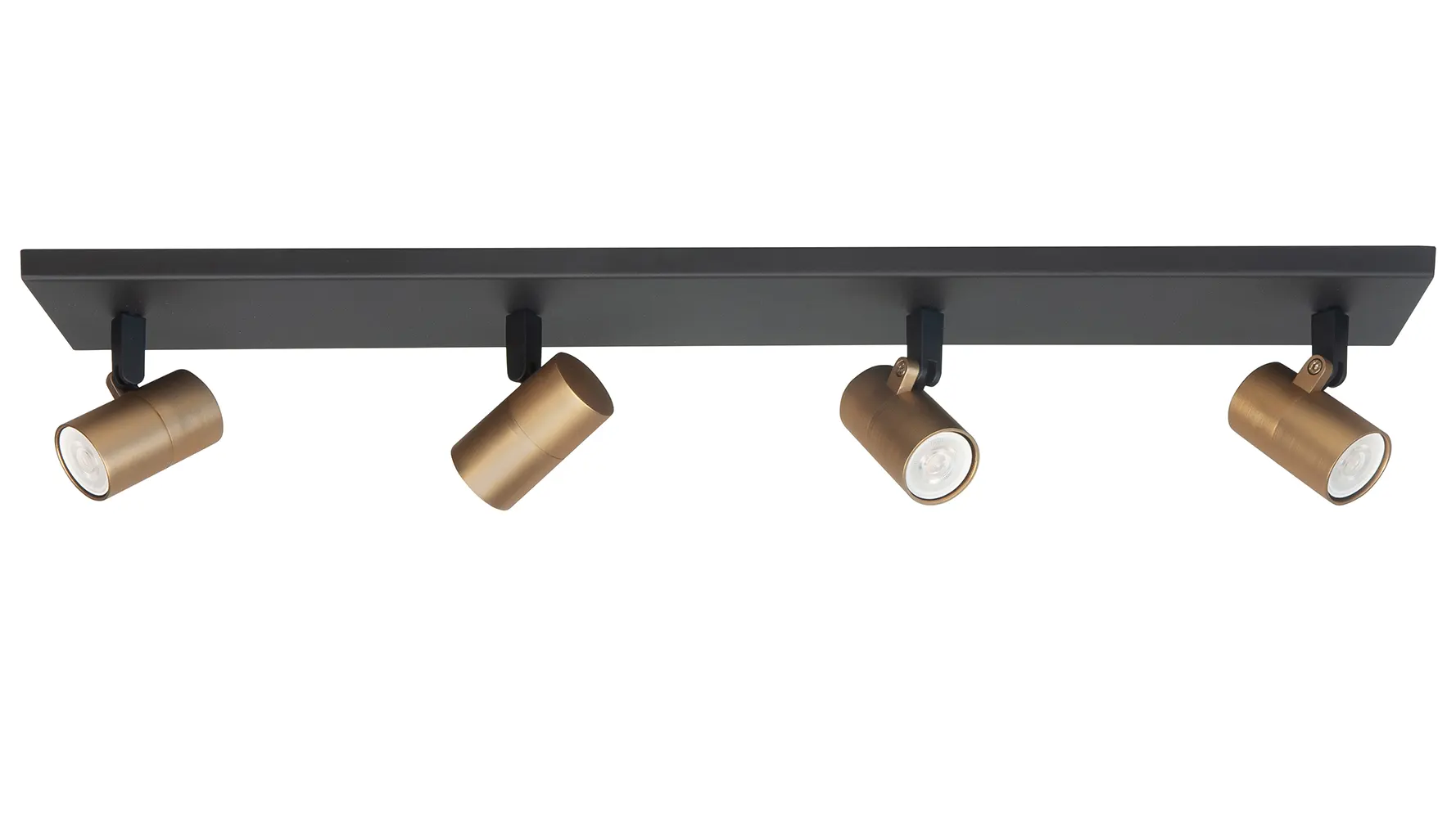 Highlight spot Picollo - 4 lichts - 65 x 11  cm - zwart goud