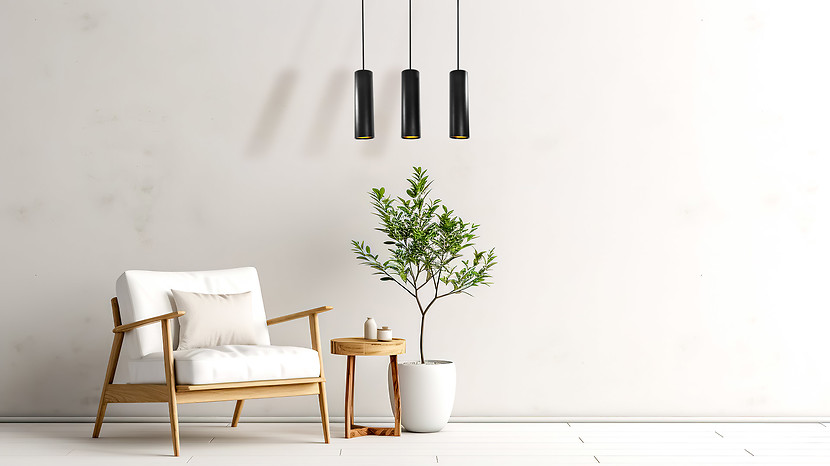 Lampa wisząca Lati 3-punktowa metalowa czarno-złota