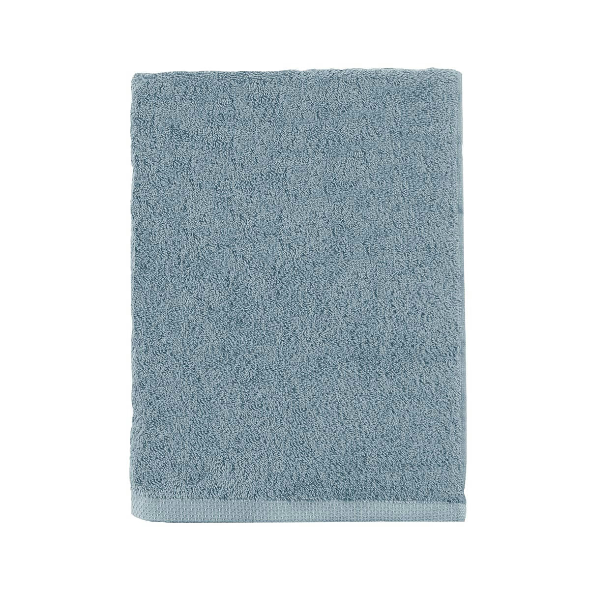 AQUA - Drap de bain uni en coton bleu Baltique 90x170