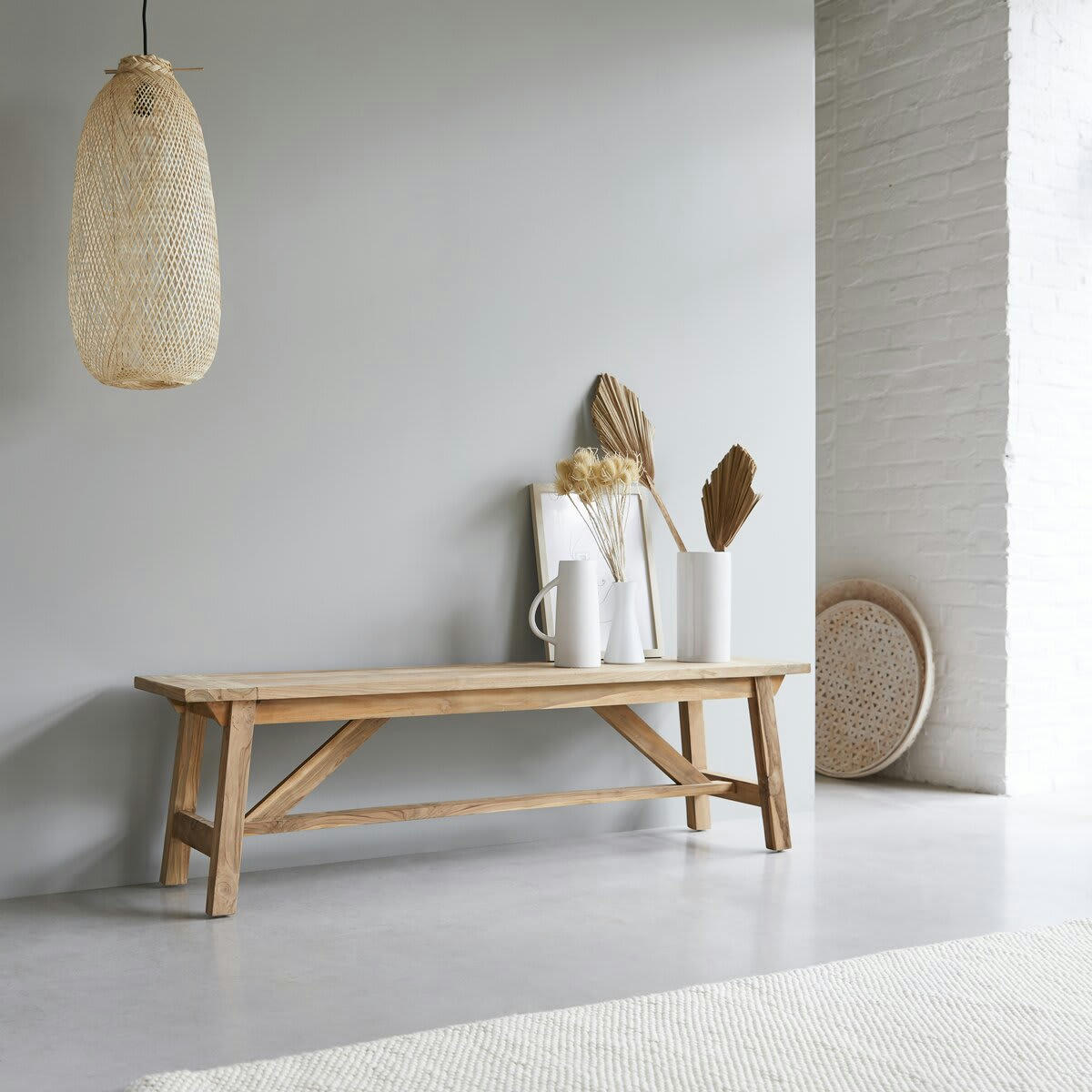 FILIPE - Banc en teck massif recyclé