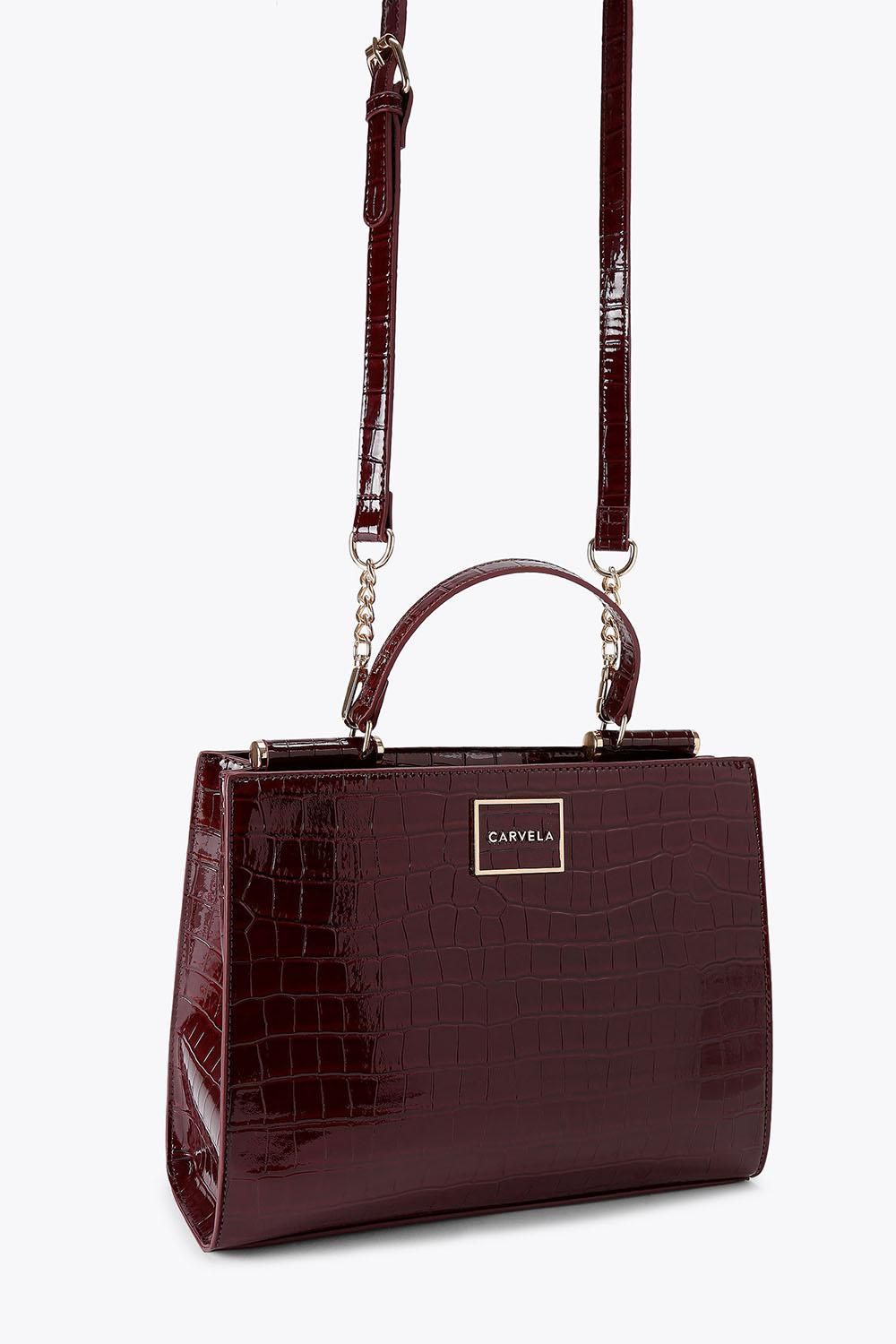 Carvela Jessica Midi Tote 2' Croc Print Bag