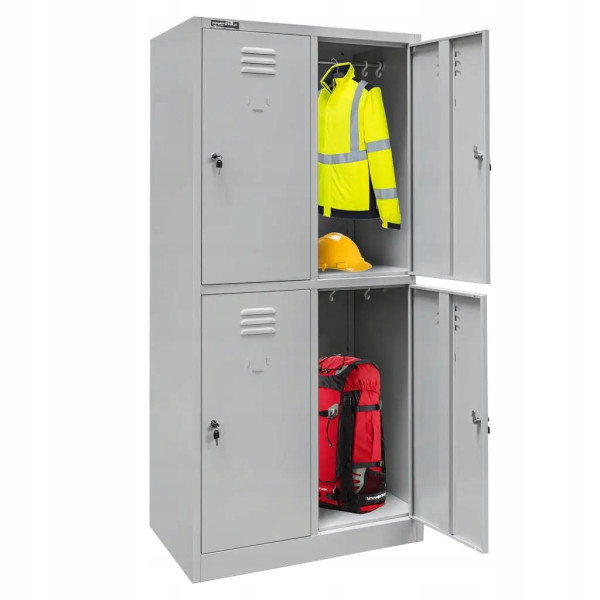 Szafka Metalowa Ubraniowa Skrytkowa BHP 180x80x50cm Szara Mega-M