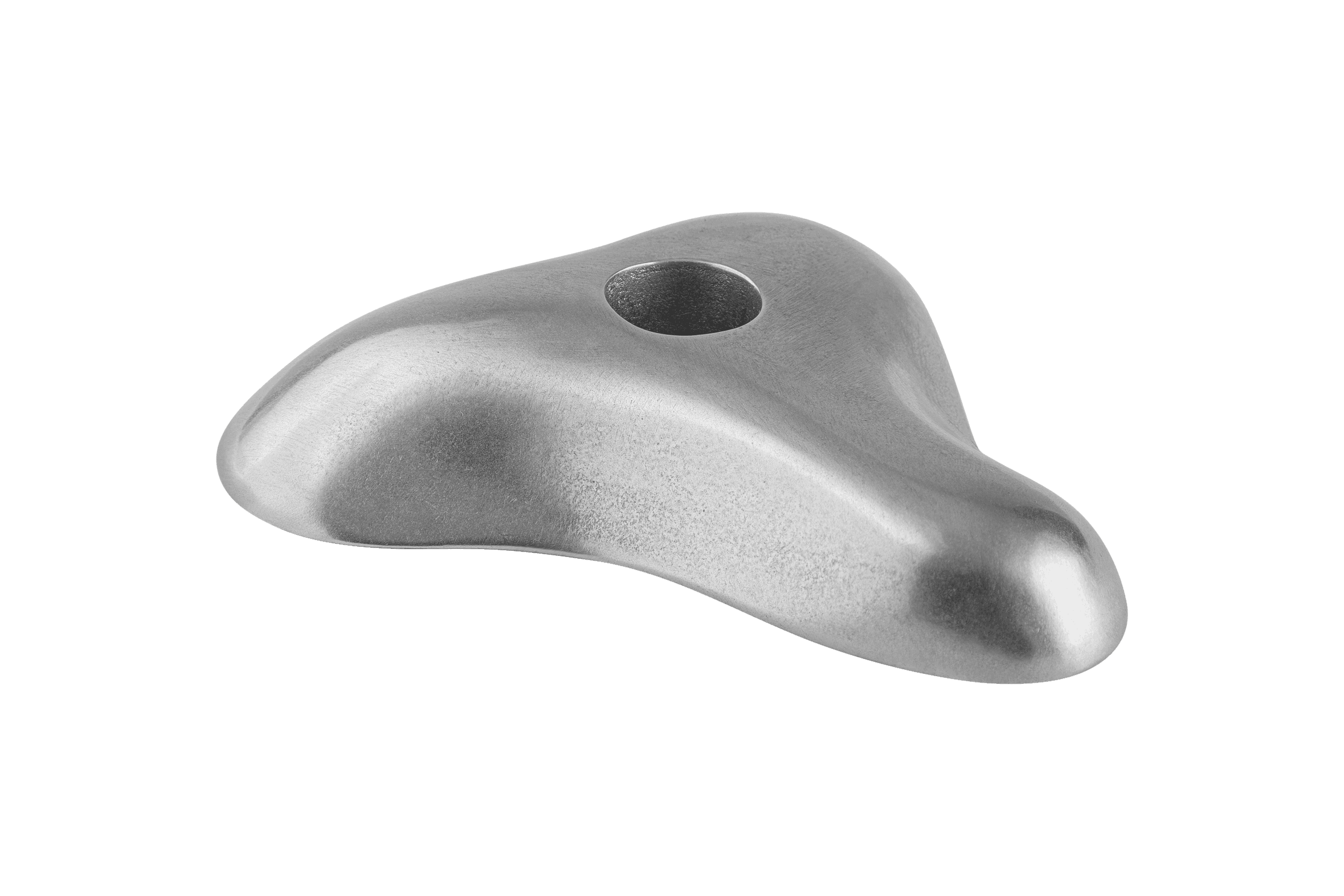 noo.ma MIS kaarsenhouder gepolijst aluminium, 10,6 x 10,6 x 2,5 cm
