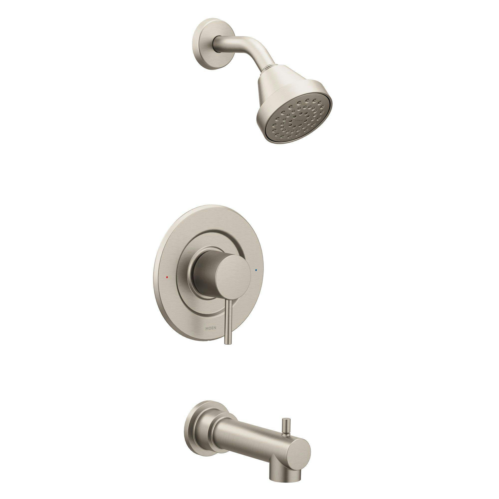Moen Align Posi-Temp Pressure Balancing Modern Tub & Shower Trim Kit, Valve Required, Brushed Nickel