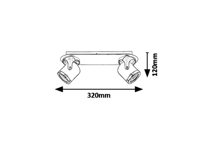 Spot listwa czerwony April 2xGU10x10W wym:12x32x9cm IP20 Rabalux