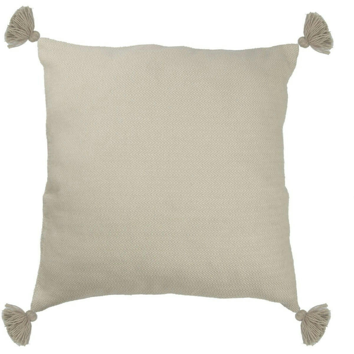 STOCKHOLM - Housse de coussin carré coton  50x50 taupe clair