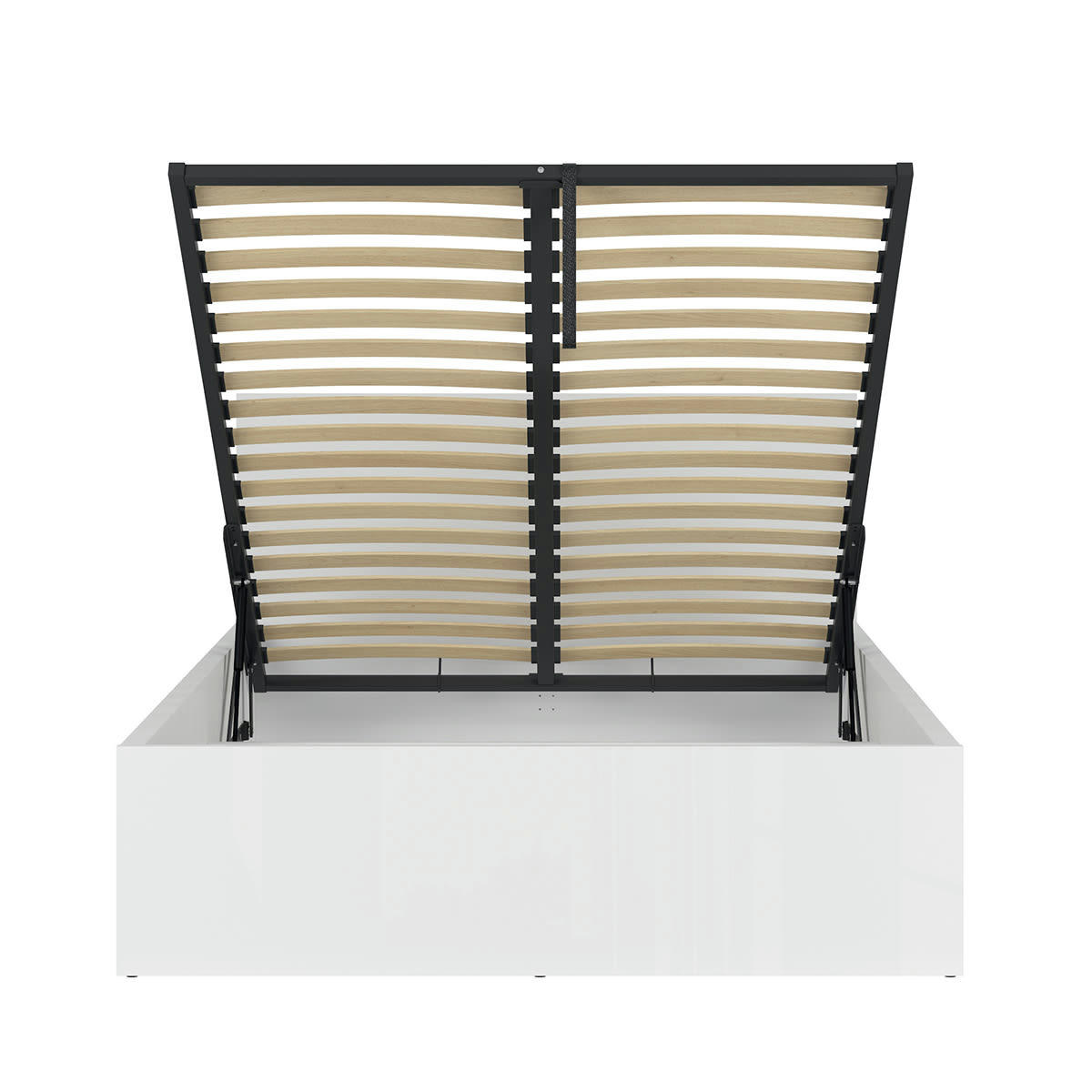 - Lit coffre 140x200 sommier inclus blanc