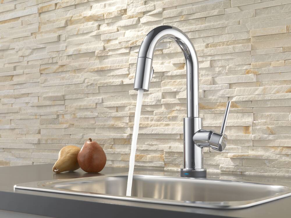 Delta Trinsic 1-Handle Pull-Down Bar/Prep Faucet, Chrome