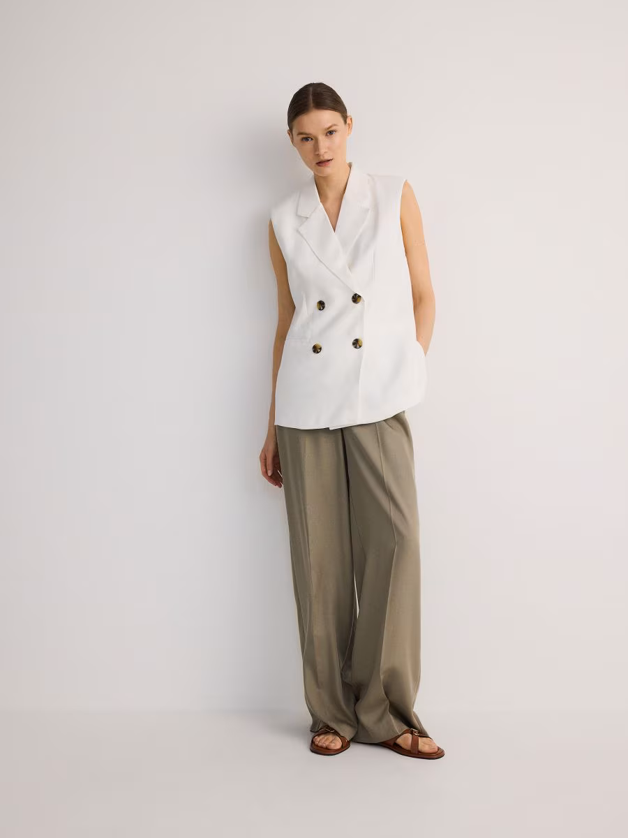 Long Double-Breasted Vest