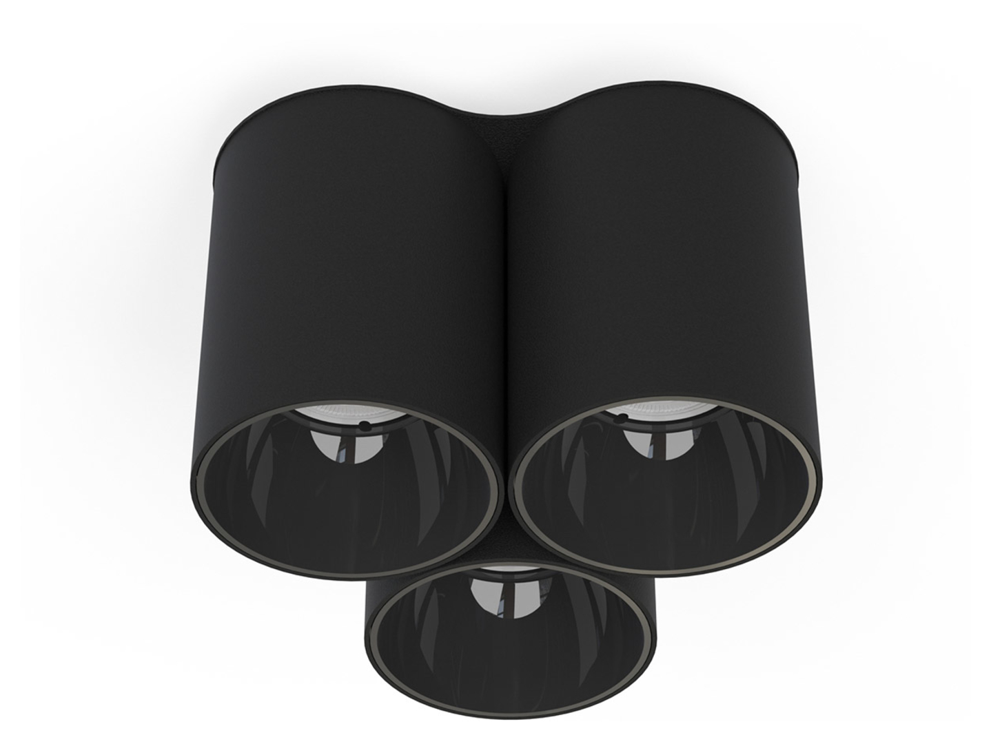 Lampa natynkowa Eye tone 3-punktowa stalowa czarna