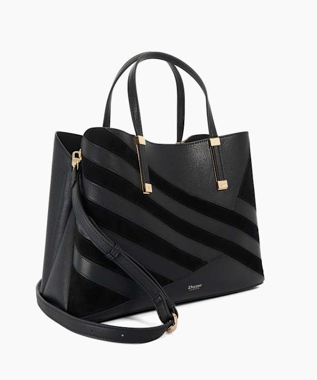 Dorry Black - Textured Shoulder Bag