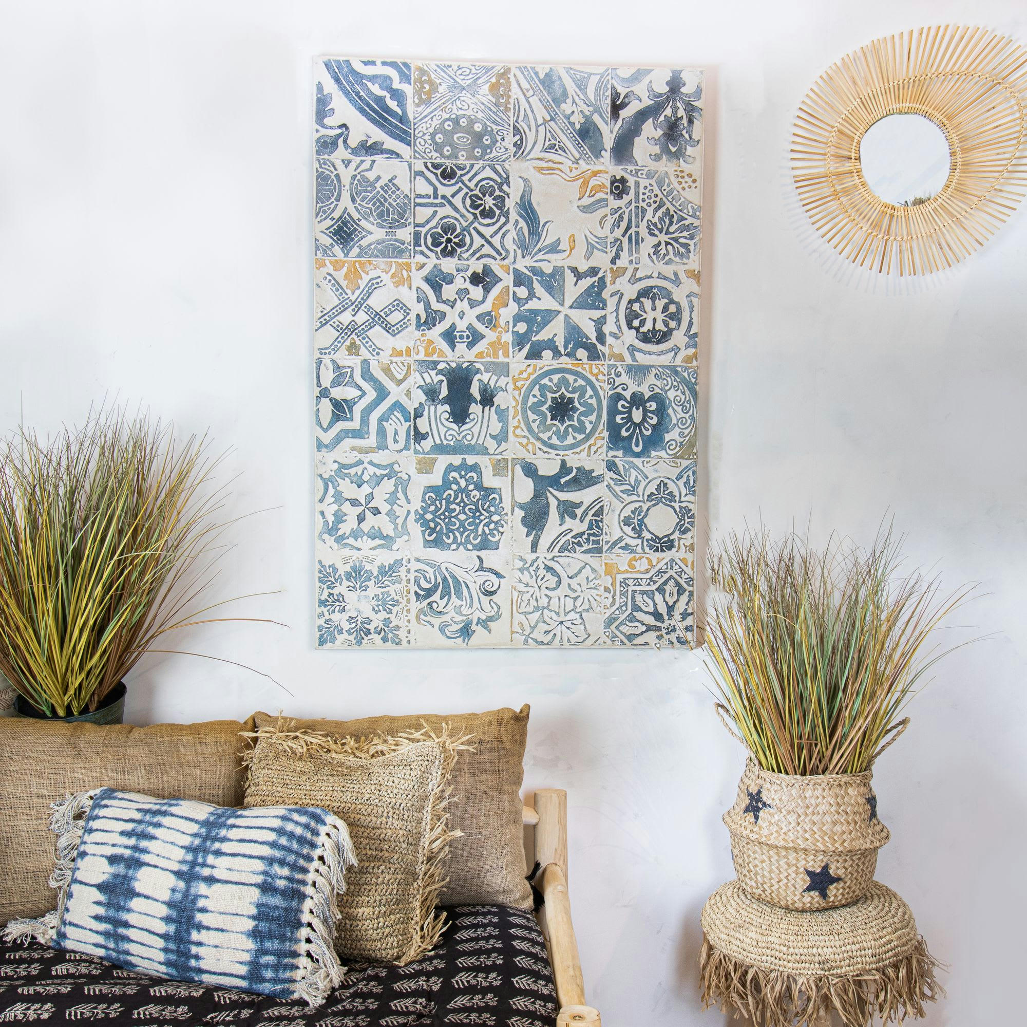 ART - Peinture sur toile carreaux de ciment 80x120cm